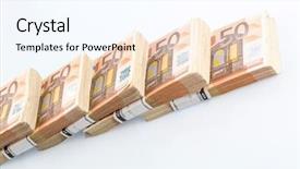  Presentation with hawker food many kind - PPT layouts featuring revenue expense reports - many euro bills background and a cool aqua colored foreground