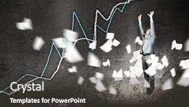  Presentation with young athletes box jumping - Beautiful PPT theme featuring money growth - image of young businessman jumping backdrop and a dark gray colored foreground