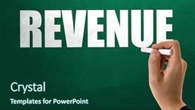  Presentation with revenue - Amazing slide deck having revenue backdrop and a forest green colored foreground