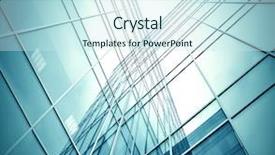  Presentation with skyscraper - Amazing slides having reverberation - blue glass wall of skyscraper backdrop and a cool aqua colored foreground