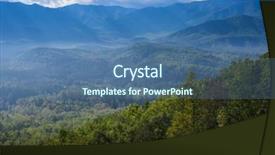  Presentation with blue mountain - PPT theme featuring revere - blue ridge mountains smoky mountain background and a ocean colored foreground