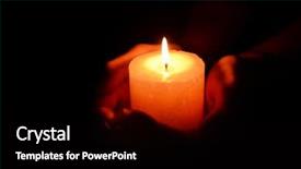  Presentation with black children babies hands - Slide deck with revere - candle in female hands background and a black colored foreground