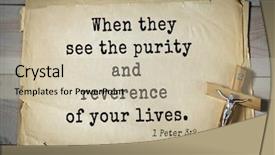  Presentation with top 150 - Colorful slide deck enhanced with revere - top-150 bible verses about love backdrop and a soft green colored foreground