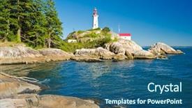  Presentation with lighthouse - Cool new PPT theme with reverse engineering - lighthouse at daylight backdrop and a ocean colored foreground