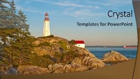  Presentation with engineering - Audience pleasing PPT layouts consisting of reverse engineering - lighthouse at sunset light backdrop and a light blue colored foreground