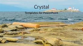  Presentation with engineering - PPT theme enhanced with reverse engineering - lighthouse over a nice view background and a light blue colored foreground