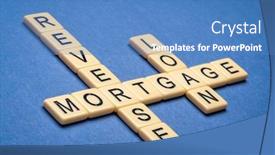  Presentation with mortgage - PPT layouts enhanced with reverse-mortgage-loan-crossword background and a teal colored foreground