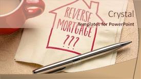  Presentation with finance question - PPT theme having reverse-mortgage-question-writing background and a lemonade colored foreground