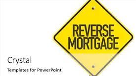  Presentation with mortgage - Presentation design having reverse mortgage sign isolated background and a white colored foreground
