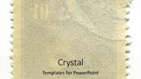  Presentation with postage - Presentation featuring reverse-side-of-a-postage background and a soft green colored foreground