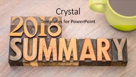  Presentation with summary - Cool new PPT layouts with review - 2018 summary word abstract backdrop and a lemonade colored foreground