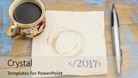  Presentation with programming - Audience pleasing PPT theme consisting of code review - closing 2017 year concept backdrop and a lemonade colored foreground