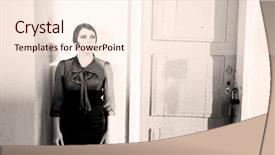  Presentation with review - Colorful theme enhanced with review 20-s xx century backdrop and a cream colored foreground