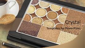  Presentation with rice grains - Colorful presentation enhanced with pictures of healthy gluten free backdrop and a coral colored foreground