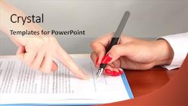  Presentation with treaty of versailles - Slides having signing of treaty on wooden background and a soft green colored foreground