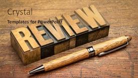  Presentation with summary - Audience pleasing PPT theme consisting of review-word-abstract-in-vintage backdrop and a yellow colored foreground