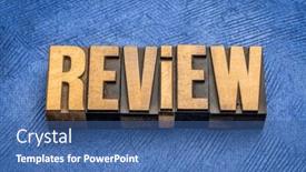  Presentation with summary - PPT theme consisting of review-word-abstract-in-vintage background and a ocean colored foreground