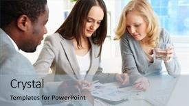  Presentation with financial report - Slide set enhanced with original italian margherita pizza dark background and a wine colored foreground.