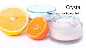  Presentation with vitamin - Colorful theme enhanced with revitalizing cream with vitamin c backdrop and a white colored foreground