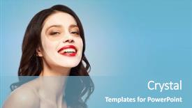  Presentation with hydration - Audience pleasing presentation theme consisting of revival - beauty skin hydration and people backdrop and a light blue colored foreground