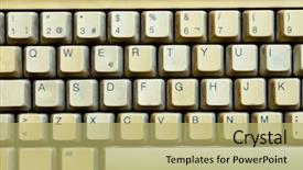  Presentation with keyboard - Amazing slide set having revival - old keyboard of a computer backdrop and a yellow colored foreground