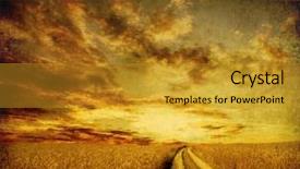  Presentation with rural road - Beautiful PPT layouts featuring revival - rural dirt road backdrop and a gold colored foreground