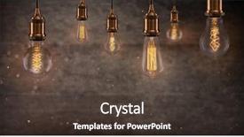  Presentation with light bulbs - Presentation design consisting of revival - vintage light bulbs on dark background and a tawny brown colored foreground