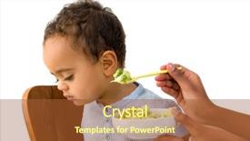  Presentation with old - Slides featuring revolt - 18 months old toddler refusing background and a red colored foreground