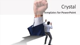  Presentation with audit business compliance concept - Amazing PPT layouts having revolt - fist gesture in business concept backdrop and a white colored foreground