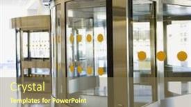  Presentation with handicap - Amazing presentation theme having revolving door with handicap access backdrop and a violet colored foreground