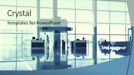  Presentation with airport terminal - Amazing slides having revolving lights - airport terminal backdrop and a cream colored foreground