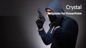  Presentation with gangster - Cool new presentation theme with revolving lights - young gangster in hood backdrop and a  colored foreground