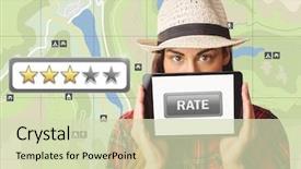  Presentation with digital - Presentation consisting of revue de direction - digital composite of woman holding background and a soft green colored foreground