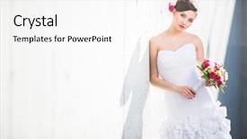  Presentation with wedding - Colorful presentation enhanced with revue de direction - gorgeous bride on her wedding backdrop and a  colored foreground