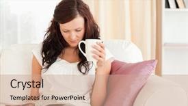  Presentation with holding hands old young - Cool new theme with revue de direction - young woman holding a cup backdrop and a coral colored foreground