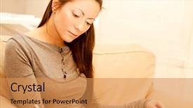  Presentation with real woman hair texture human - Beautiful theme featuring revue de direction - young woman reads a magazine backdrop and a  colored foreground