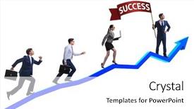  Presentation with mentoring business motivation coaching success - Colorful presentation theme enhanced with reward chart - businessman in success business concept backdrop and a  colored foreground