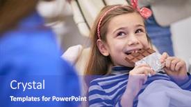  Presentation with reward - Colorful slide deck enhanced with reward-for-bad-teeth-kid backdrop and a cobalt blue colored foreground