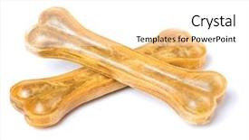  Presentation with reward - PPT theme with reward heatlh - artificial dog chew bone food background and a white colored foreground