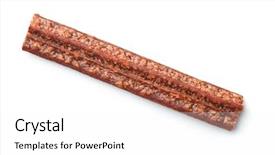  Presentation with dog bone chewing - Presentation theme having reward heatlh - dog chew snack stick isolated background and a white colored foreground