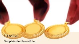  Presentation with red gold - Presentation theme enhanced with rewards recognition - detail shot of a gold background and a yellow colored foreground