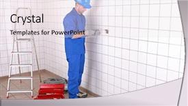  Presentation with electrician - Beautiful theme featuring  backdrop and a  colored foreground