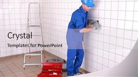  Presentation with electrician - Amazing slide set having  backdrop and a  colored foreground