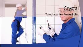  Presentation with electricians - Amazing slides having electricians wiring a house backdrop and a lemonade colored foreground