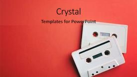 Presentation with audio - Cool new presentation theme with rewind - old audio cassettes on red backdrop and a red colored foreground