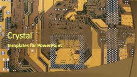  Presentation with motherboard - Colorful theme enhanced with rework - motherboard macro view backdrop and a tawny brown colored foreground