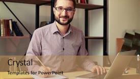  Presentation with close up of cereal granola - Audience pleasing slide deck consisting of rewrite - close up of smiling young backdrop and a coral colored foreground