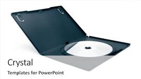  Presentation with case - Presentation with rewrite - dvd in black plastic case background and a white colored foreground