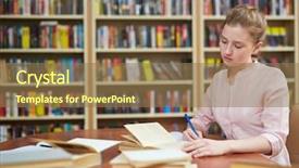  Presentation with literature - Audience pleasing PPT theme consisting of rewrite - keen on literature backdrop and a coral colored foreground