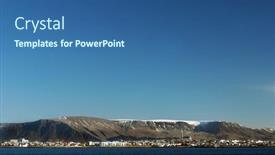  Presentation with iceland - Audience pleasing PPT layouts consisting of reykjavik-capital-of-iceland backdrop and a ocean colored foreground